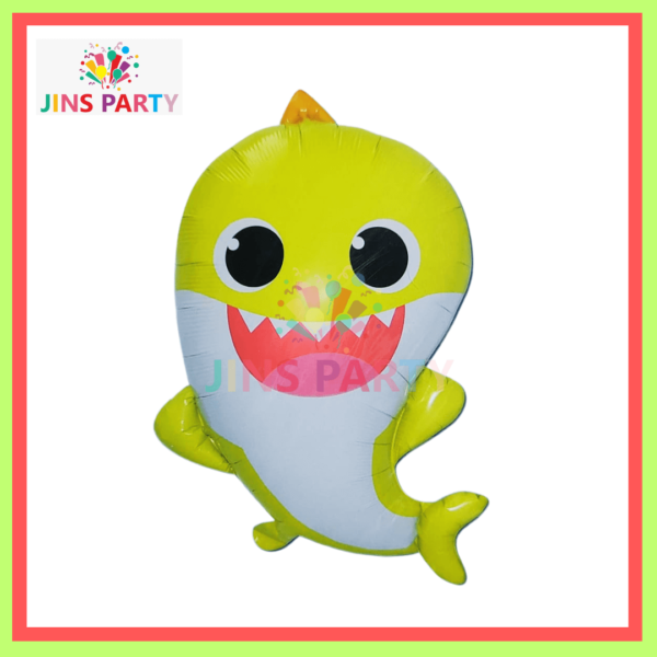 Baby Shark Yellow Shaped Foil Balloon For Birthday Part & Decorations