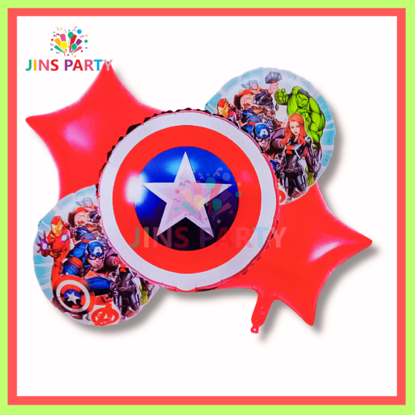 Avengers Cartoon 5 Piece Theme Set Perfect For Avengers Birthday Party & Decorations