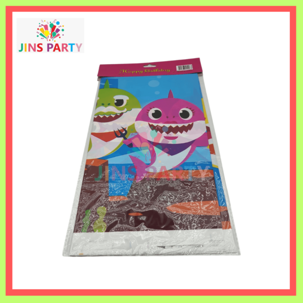 Baby Shark Theme Table Cover For Birthday Party & Decoration