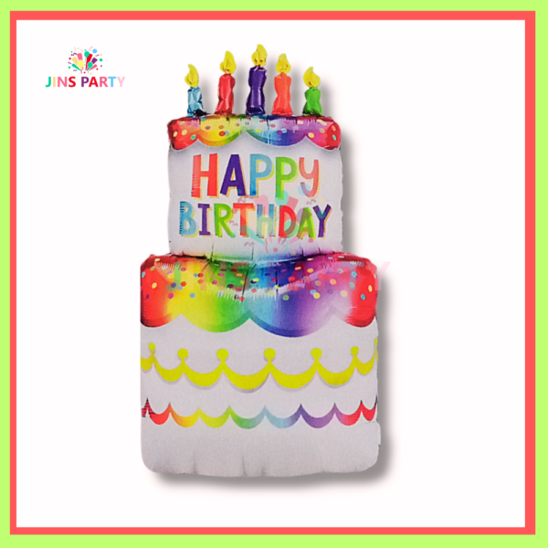 H.B.D, Cake Shaped Foil Balloon For Birthday Part & Decorations