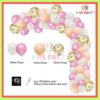 L Arch & Garland Balloon Theme Set, Perfect For Decoration, Celebration, Creating Stunning Arches And Displays. - Pink&Rosegold
