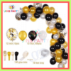 L Arch & Garland Balloon Theme Set, Perfect For Decoration, Celebration, Creating Stunning Arches And Displays. - Black&Golden