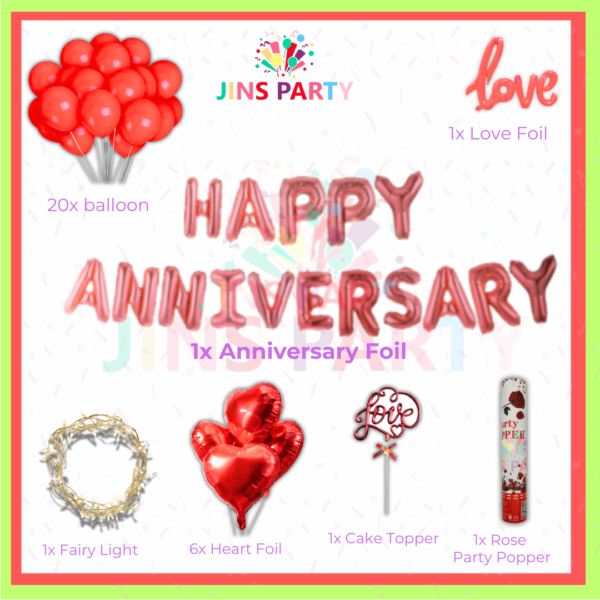 All-in-one Anniversary Birthday Themed Party Set For Decoration & Celebration