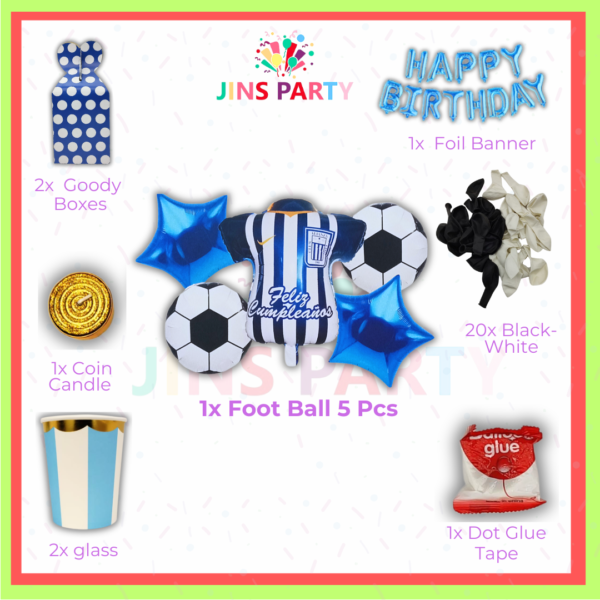 All-in-one Foot Ball Birthday Themed Party Set For Decoration & Celebration